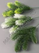 Ветка елки пушистой  19/33см (зел бел-зел зел с салат)