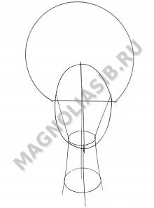 Каркас мет. Корзина (пров.3,5мм-3мм) выс.100/110см ш.65см