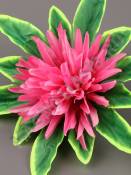 Хризантема 10см атлас на листе 4сл 17см(желт сир роз)